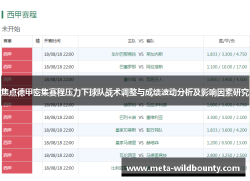 焦点德甲密集赛程压力下球队战术调整与成绩波动分析及影响因素研究
